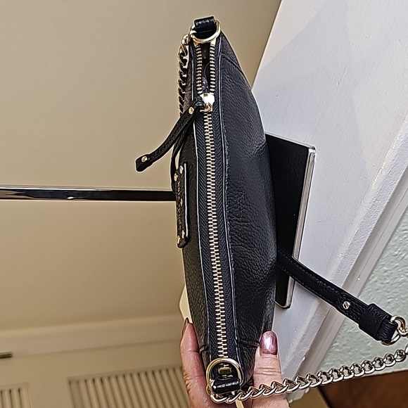 Kate Spade Black Pebbled Leather Berkshire Rd. MiniBag Goldtone Hardware EUC - Picture 10 of 14